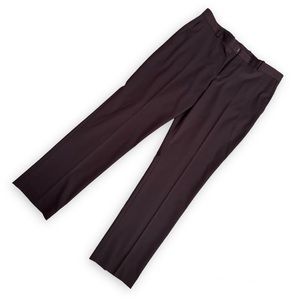 Perry Ellis Burgundy Slim Fit Stretch Dress Pants, 34x32